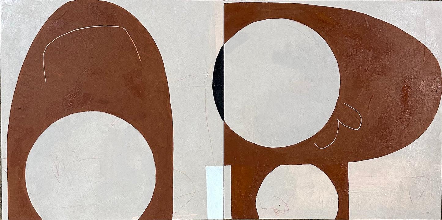 Dance with the moon diptych by Vikki Drummond