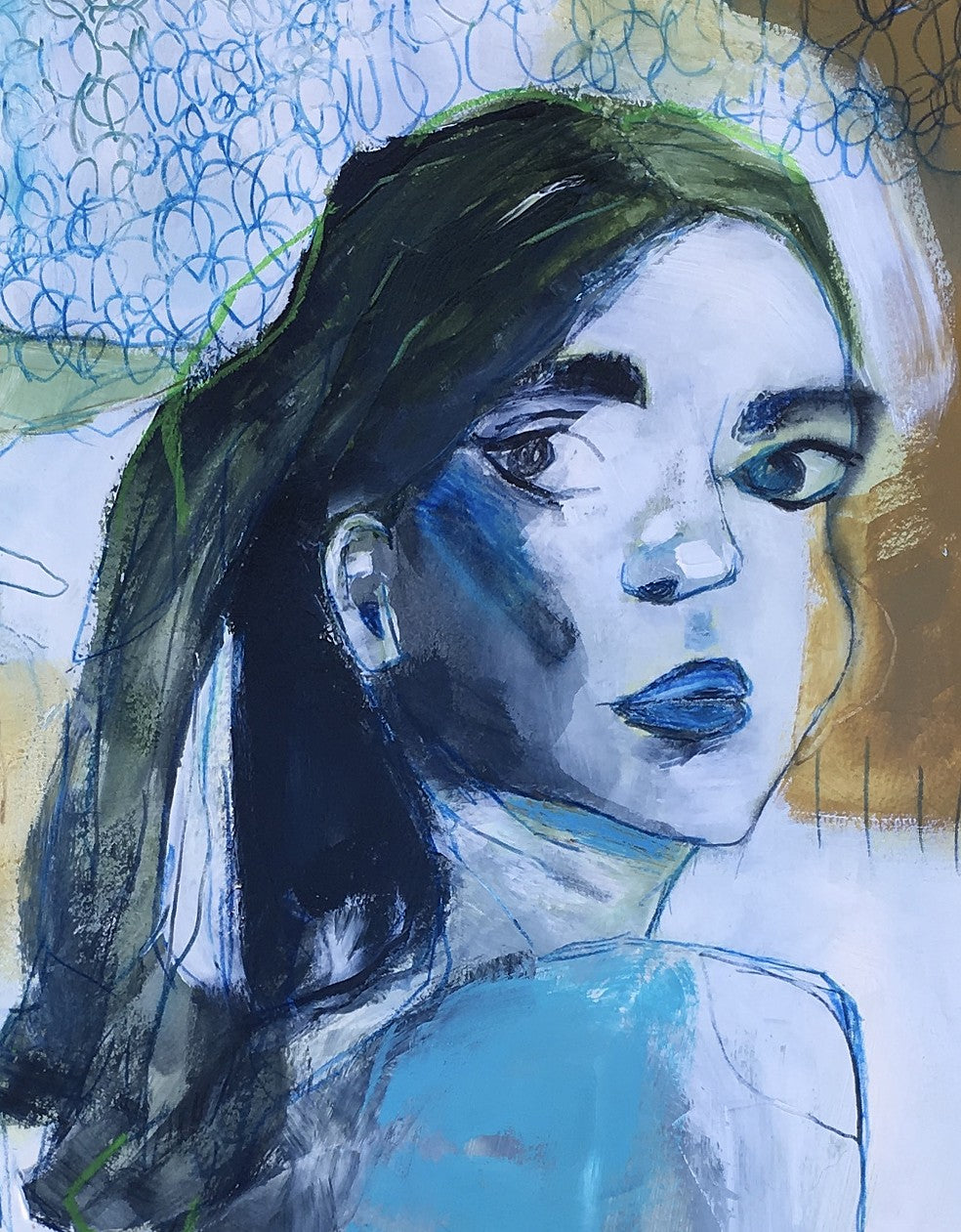 Blue lips by Vikki Drummond